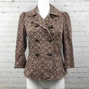 Anthropologie Jak & Rae Print Jacket 3/4 Sleeves 8